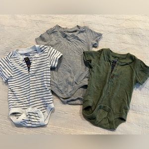 Shirt sleeve baby boy onesie